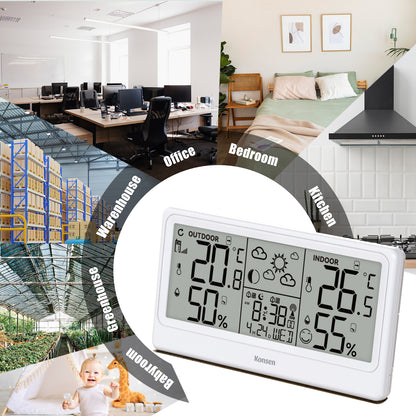 Konsen K0531 Weather Station: Wireless Radio-Controlled Clock, Weather Forecast